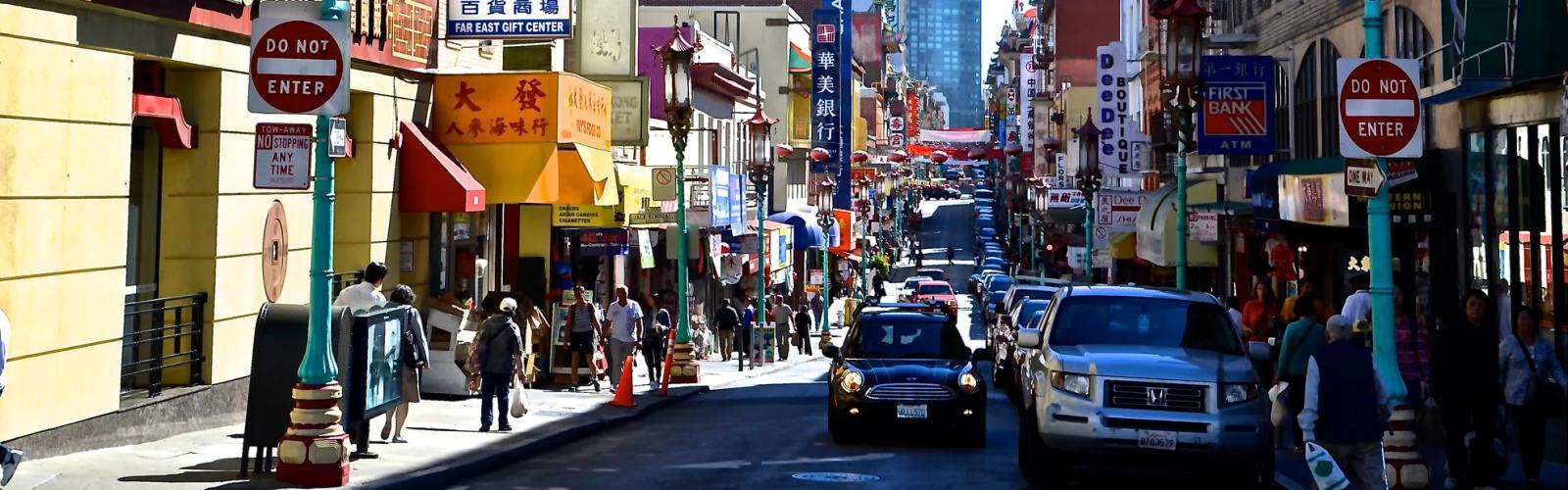 cars street buildings image
